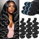 18A Raw Human Hair Bundles Body Wave 20 22 24 Inch, 100% Real Bundle Human Hair 3 Bundles, Triple Lifespan Virgin Remy hair Natural Color (20 22 24 Inch)