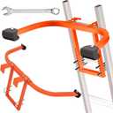 Ladder Stabilizer, Heavy Duty Steel Ladder Roof Hook Ladder Stabilizer with Wing Span/Wall Extension Accessory, Secure and Stable Ladder Standoff Arms for Roof Gutter with Anti-Slip Rubber Feet