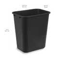 Amazon Basics Rectangular Commercial Office Wastebasket, Easy to Clean, 7 Gallon, Black, 6-Pack
