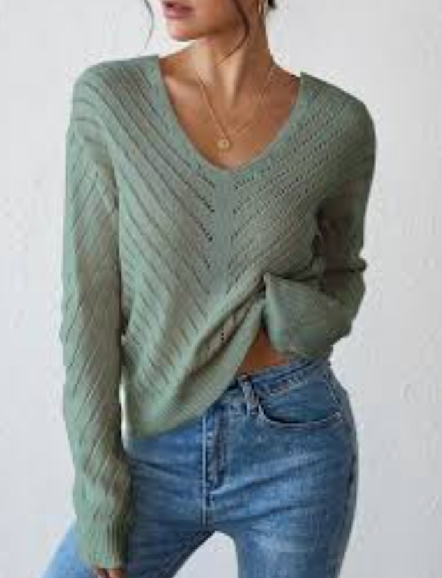 Libsorge Womens Sexy Off The Shoulder Sweater Spring Summer Fall 2025 Trendy Lightweight Ladies Dressy Casual Outfits Cute Crochet Knit Hollow Out V Neck Long Sleeve Button Cardigan Sage Green S