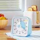 InfPokid Visual Timer for Kids with Pause Function, 60 Minute Countdown Timer for Kids Desk Study, Teaching, Kitchen Cooking, Office Meetings, Time Management for ADHD (Blue)