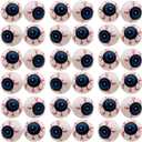 Halloween Eyeballs - 50 Pack Bag of 2" Plastic Eyeballs for Halloween Party Favor, Trick or Treat, Props and Decoration