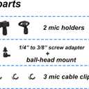 Mic Stand Floor Microphone Stand with Heavy Weighted Base, Adjustable Height from 18" to 63", Singing Stand with Mic Holder, Cable Clips (Black)