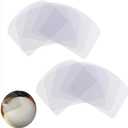 10PCS Transparent Cake Cream Scraper Icing Smoother Flexible Plastic Cake Scraper Smoother for Bakery Pastry Cake Decoration Kitchen DIY Baking Tool