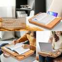 Portable Lap Desk with Phone Holder and Device Ledge and Clips for Book Reading Stand - Fits up to 15.6 Inch Laptops