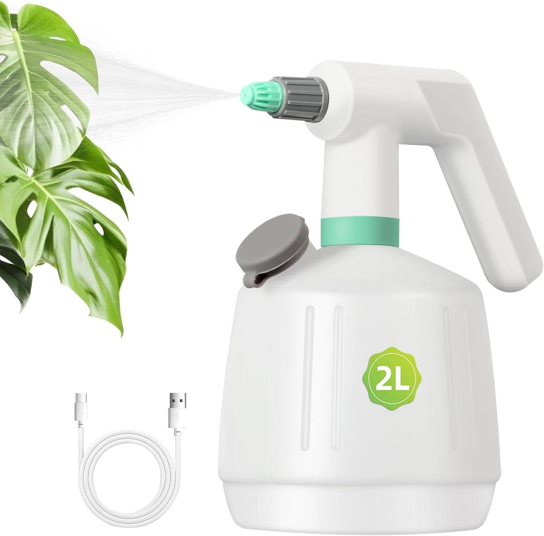 Uten Cordless Electric Sprayer - 2L Rechargeable Electric Spray Bottle, Lightweight Portable Sprayer, Multi-Use for Cleaning, Watering, Disinfecting