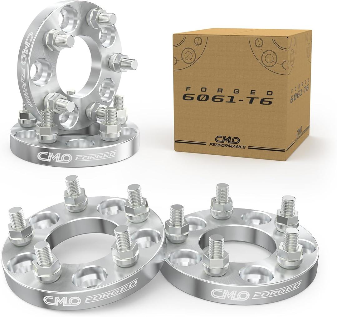Customadeonly 4 Pieces 1" 25mm Conversion Wheel Adapters 5x130 Hub to 5x112 (Change Bolt Pattern) 12x1.5 Thread Pitch Center Bore 82.5mm with Open End Lug Nuts