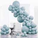 2 x PartyWoo Dusty Blue Balloons 85pcs Different Sizes of 18 12 10 5 Inch Light Blue Aqua Boho Balloon Arch Kit Garland for Graduation Baby Shower Gender Reveal Birthday Party Decorations Blue-F28
