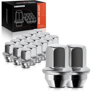 A-Premium M12-1.50 Wheel Lug Nuts Compatible with Chevy Equinox Impala Monte Carlo Cadillac SRX Buick Lacrosse Saturn Pontiac Front and Rear 20-PC Set