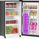 DUMOS 3.2 Cu.Ft Mini Fridge with Freezer, Single Door Refrigerator with Adjustable Thermostat, Compact Small Fridge for Bedroom, Office, Dorm, 17.72"*17.72"*31" Silver