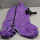 BRKURLEG Purple Dog Coat with Harness, Dog Winter Jacket, Dogs Onesie Body Warm Jackets, Small Dogs Winter Coats Reflective Windproof Warm Cold Weather Coats, Pet Waterproof Jackets, XL