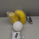 Modern Yellow Table Lamp Bauhaus Resin Table Light Aesthetics Milk White Globe Glass Light Fixtures for Bedside Bedroom Living Room Kids Room Corner Office