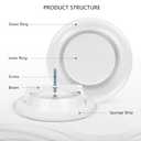 6 Inch AC Air Vent Cover Steel Round Exhaust Adjustable Valve Diffuser for Home Wall Ceiling