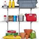 Rubbermaid Fasttrack Rail Storage 48"x16" 3-Shelf Kit, 350 lbs. Per Shelf, for Home/Garage/Shed/Workshop Organization