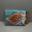 Air Fryer Basket for Oven, OPENICE 15.6" x 11.6" Air Fryer Tray and Pan Set with 30PCS Parchment Papers, Stainless Steel Oven Air Fryer Basket and Tray for Baking Grilling - Black