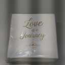 Sparkle and Bash Wedding Cocktail Napkins, Love is a Journey, Gold Foil (5 x 5 In, 100 Pack) - Bridal Shower Decorations