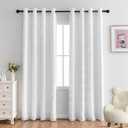 MYSKY HOME Blackout Curtains for Kids Bedroom 100% Light Block Out Thermal Insulated Curtain 72 Inches Grommet Room Darkening Curtains Privacy Window Drapes with White Pom Pom Sheers, 2 PCS, 52" x 72"
