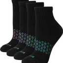 Hanes womens Cushioned Ankle Socks, Absolute Active Ankle Socks for Women, Seamless Toe, 4-prs (5-9, Black)