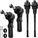 4PCS Front Inner and Outer Tie Rod Ends for 2001-2010 Chevy Silverado GMC Sierra 1500 2500, Chevy Suburban Avalanche, GMC Yukon XL, Hummer H2 Inner and Outer Tie Rod End ES3488 ES3609