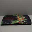 keepcute Round Area Rug Christmas Decorative Doormat, Pine Wreath Merry Christmas Indoor Decorative Rug Merry Christmas Rug