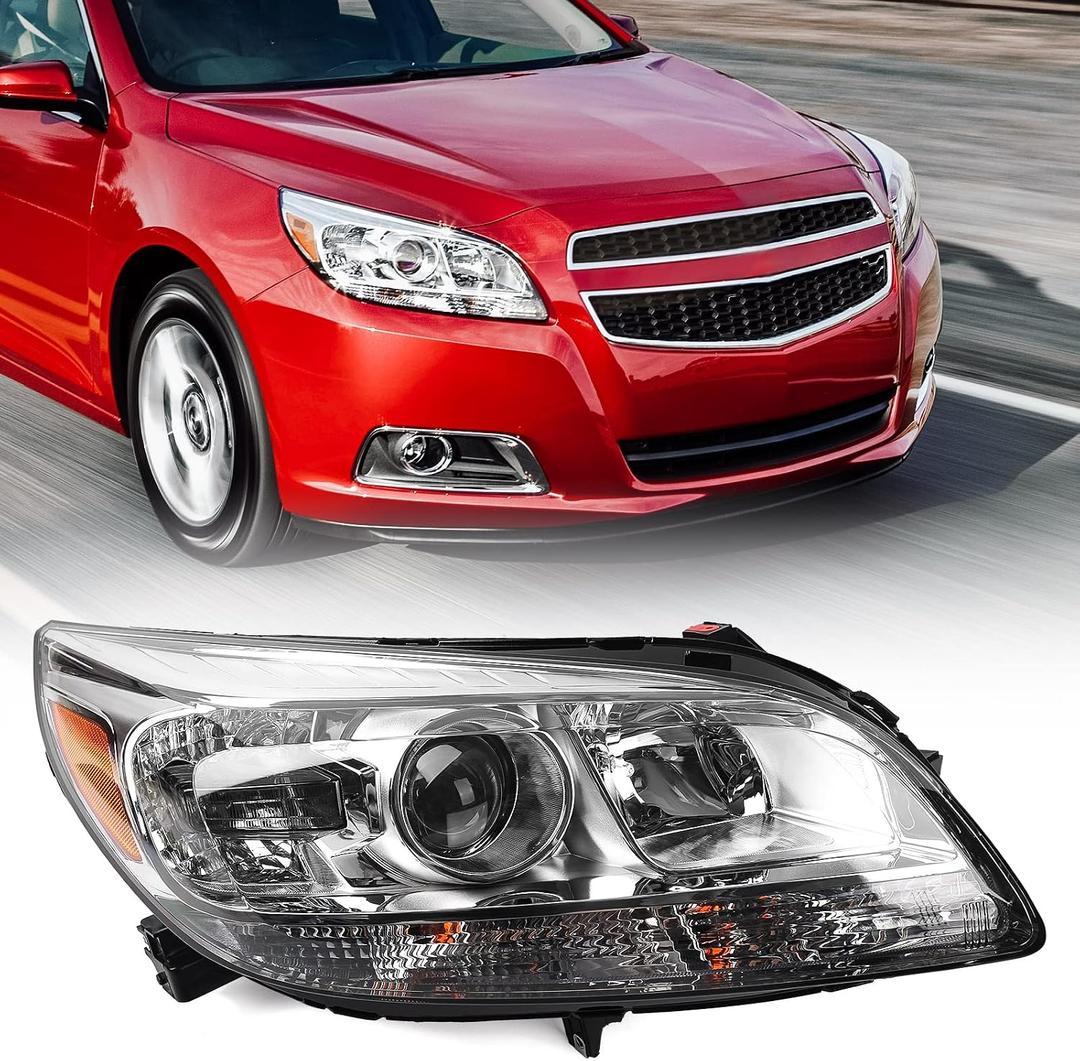 for Chevy Malibu 2013 2014 2015 Headlight Assembly 2016 Malibu Limited Head Light Replacement Halogen Headlamp Right Passenger Side 23294939