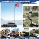 20 ft Heavy Duty Portable Flag Pole Kit with Tire Mount RV Telescoping Flag Pole, 20ft Tailgate Flag Pole and Base Kit for Truck, Trailer & Tailgating