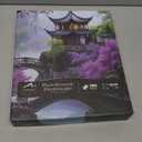 PICKFORU Plum Blossom Dreamscape Puzzles for Adults 1000 Pieces, Vintage Flower Tree Scenery Puzzles, Impossible Unique Lake Park Theme as Home Decor