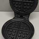 Chefman Anti-Overflow Belgian Waffle Maker w/Shade Selector, Temperature Control, Mess Free Moat, Round Iron w/Nonstick Plates & Cool Touch Handle, Measuring Cup Included, Black