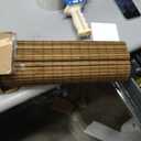 UNISHADES Cordless Bamboo Roman Shades for Windows, Blinds Size (30.5" W 48" H) Colour (Highfield Teak)
