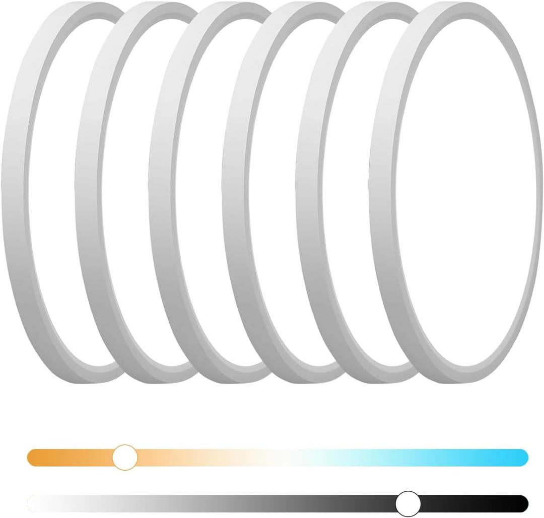 6PK 15.8 Inch Dimmable Flush Mount LED Ceiling Light Fixture, 32W,3200LM,3000K/4000K/6000K CCT Selectable,0.67 inch Super Slim LED Ceiling Light for Bedroom,Hallway,Kitchen (White)