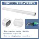 Moxweyeni 1 Pack 2 x 3 Inch, 45 Inch White Aluminum Downspout Extensions Roofing Gutter Downspout DIY Installation for Home Outdoor Drainage