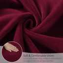 MOSAYT Velvet Stretch Chair Covers for Dining Room Set of 4 - Soft Slipcovers with Thick Removable Fabric for Parsons Chairs, Washable Seat Protectors for Kitchen, Banquet & Home Decor, Wine Red