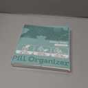 Enlarged Weekly Pill Organizer 7 Day, Daily Pill Box with Never Faded Etched 3D Date Labels, Travel Pill Case with Large Compartment for Medication, Vitamin, Fish Oil, Supplements-Beige