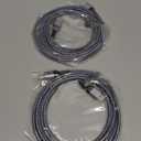 Highwings 8K HDMI Cable 2.1 10FT/3M 2-Pack, 48Gbps High Speed HDMI Cord-Nylon Braided 8K60Hz 4K120Hz 4K144Hz 3D eARC HDR10 4:4:4 HDCP 2.2&2.3 QMS DSC VRR, Compatible for Laptop, Monitor, Roku TV,HDTV (Grey)