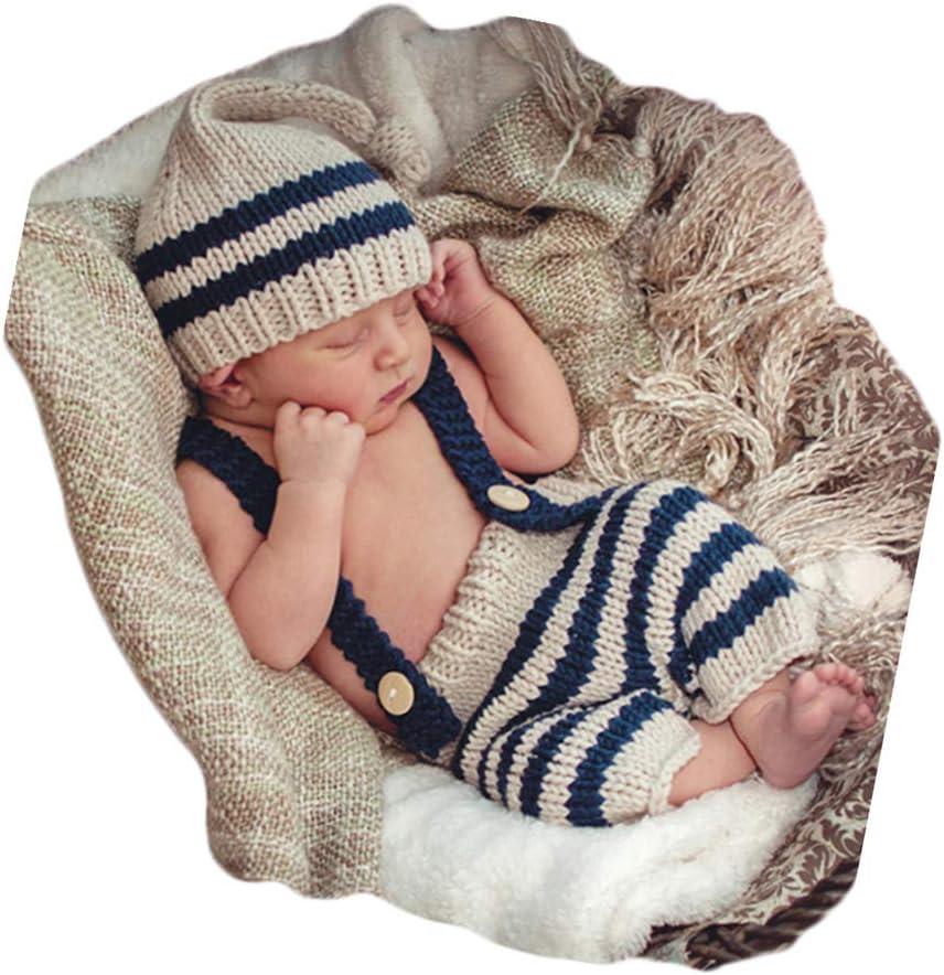 Fashion Cute Newborn Boy Girls Baby Costume Outfits Photography Props Hat Pants