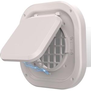 Dryer Vent Cover Outside 4 inch, Magnetic Door Design, Durable Airflow Vent with Lint Trap Screen, Thickened Material, 7 inch x 7 inch Size, Beige