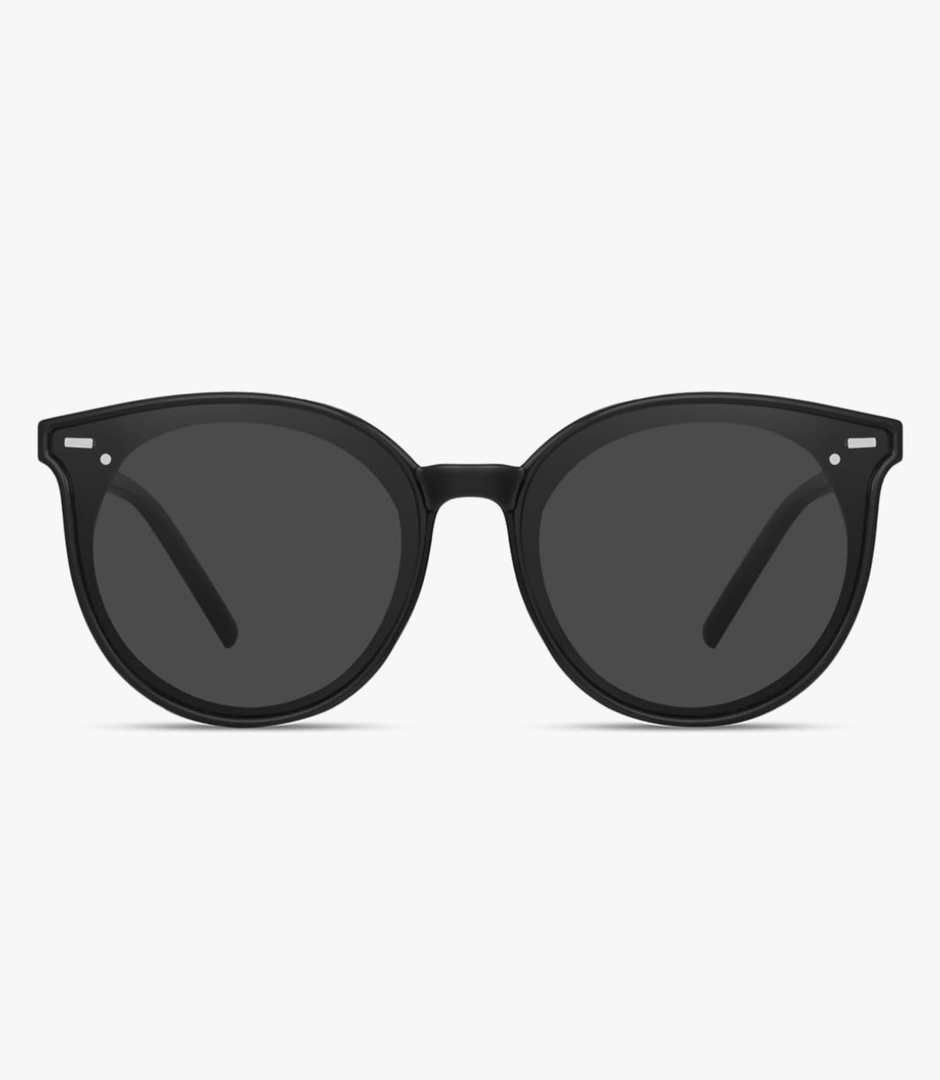Livho Polarized Sunglasses, Retro & Oversized Shades for Women with Round Lenses Blue