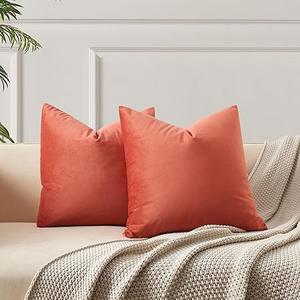 JUSPURBET Velvet Pillow Covers Set of 2 Decorative Throw Pillow Covers for Couch Sofa Bed Soft Cushion Covers Cases with Hidden Zipper for Living Room Home Decor 24x24 inch,Apricot JUSPURBET Velvet Pillow Covers Set of 2 Decorative Throw Pillow Covers for Couch Sofa Bed Soft Cushion Covers Cases with Hidden Zipper for Living Room Home Decor 24x24 inch,Apricot
