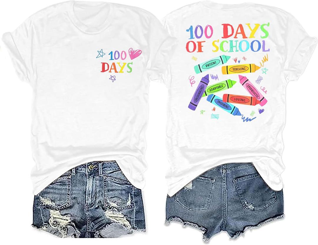 Valentine Shirts for Women Valentines Day Tshirts Love Heart Graphic Tees Casual Crewneck Short Sleeve Tops (M)