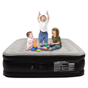 Air Mattress 16" Air Bed Queen with Built in Pump, Foldable Portable Queen Inflatable Mattress, 660 lbs Weight Capacity Blow Up Air-Mattress Suitable for Guests, Indoors and Camping