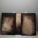 SIGNFORD Framed Canvas Print Wall Art Abstract Textured Dark Shades Illustrations Modern Art Decorative Bohemian Relax/Calm for Living Room, Bedroom, Office - 16"x24" Black Pack of 3