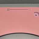 Slendor Lap Desk with Cup Holder, Foldable Laptop Table for Bed, Portable Bed Desk for Laptop and Writing, Computer Tray with Tablet Slot, Notebook Stand Reading Holder for Couch Sofa Floor,Pink