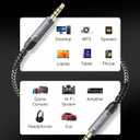 BlueRigger 3.5mm TRRS Audio Cable - (15FT, 4-Pole Male to Male AUX Cord, 1/8" inch TRRS Jack, HiFi Stereo, 4 Conductor Auxiliary Cord) - Compatibility with Phone, Tablet, Car Stereo, Headphones