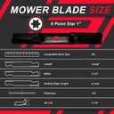 942-05056A High Lift Blades Compatible with 54" Deck Zero Turn Cub Cad-et RZT-L54 XT1 XT2 Troy-Bilt TB2454 Riding Mower Lawn TractorReplace 942-05056 742-05056A 742-050563 Pack
