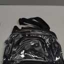 Clear Backpack Stadium Approved 12126 with Breathable Shoulder Straps, Clear Sling Bag for Stadium Work Concert Festival - Black