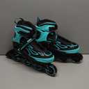 2PM SPORTS Vinal Girls Adjustable Flashing Inline Skates, All Wheels Light Up, Fun Illuminating Skates for Kids Men Adult Women and Boys Size 42-44