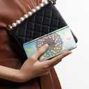 XcaseBar for Samsung Galaxy S23 Ultra Wallet case with Zipper Credit Card HolderRFID Blocking,Flip Folio Book PU Leather Phone Cases Shockproof Cover Men Women for Samsung S23Ultra case Mandala (Printing, Baby Blue-Printing)