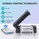 Shipping Label Printer, 4x6 Bluetooth Thermal Label Printer for Shipping Packages Small Business Mailing, Support iOS, Android, Mac, Windows, Used for UPS, USPS, Amazon, Etsy, Navy Blue