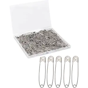 Mr. Pen Heavy Duty Safety Pins  2 Inch, 200 Pack, Silver, Large, Bulk for Clothes