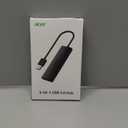 Acer USB Hub 4 Ports, Multiple USB 3.0 Hub, USBA Splitter for Laptop with Type C Power Port, Extender for A Port Laptop, PC, Desktop and More (2ft)